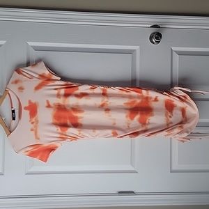 CBR, Medium, Orange, and White (bodycon) Dress